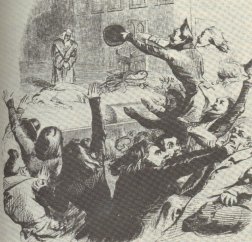 Riots at the first performance of Victor Hugo's Hernani